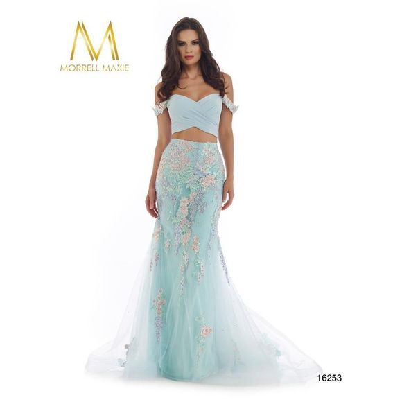 Blue Morrell Maxie Size 4 Mermaid dress
